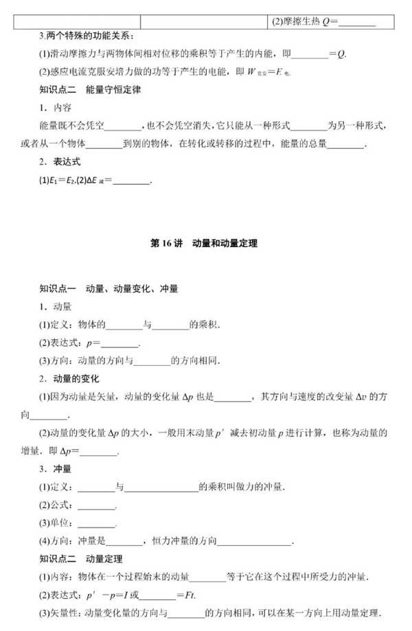 【回归课本】2025届高考物理回归课本知识汇总
